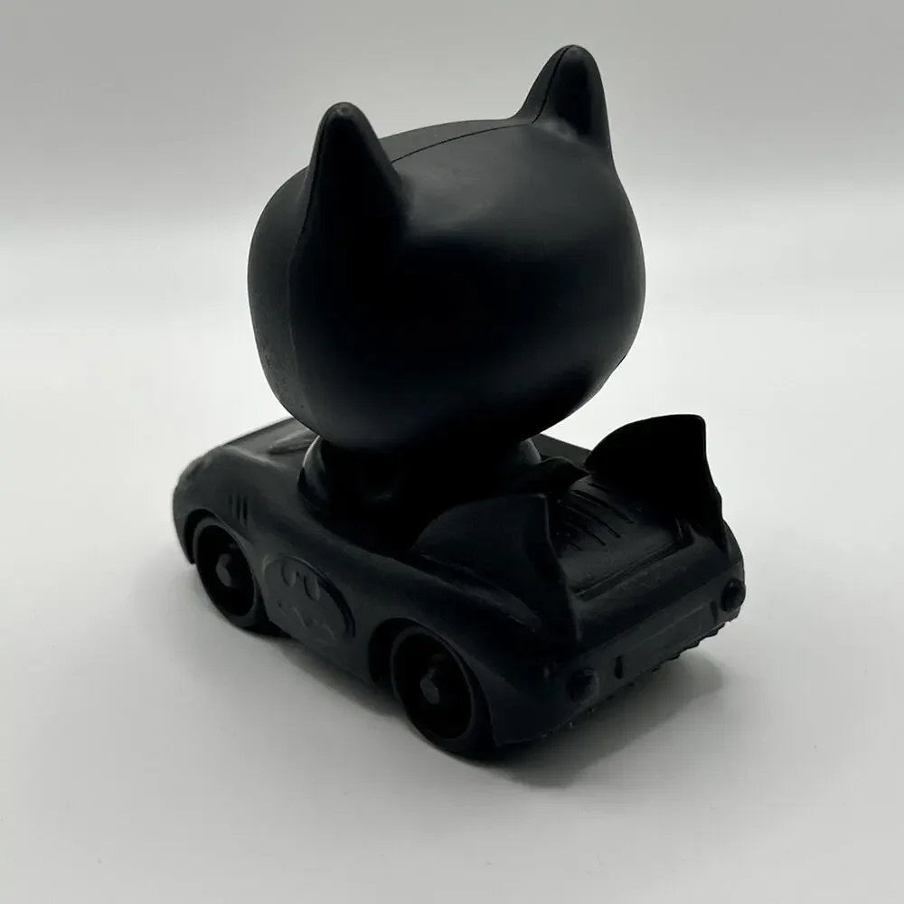 3 in DC Batman Desk Figurine with Black Vehicle Car